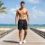 Shorts Linho Bermuda Masculina Colorido Moda Luxo Praia Verão Social Casual