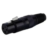 Plug Hx084p Xlr Fêmea Hjh Com Pino Banhado A Ouro