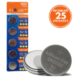 Bateria de Lítio CR2032 3V Inova Pilha Botão Redonda Kit Longa Duração