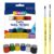 Kit Pintura Tecido Acrilex 6 Cores + 2 Pincéis Artísticos