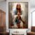 Quadro Decorativo Jesus Orando   Moldura Preta 50×75 Com Vidro