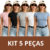 Kit 05 Blusa Baby Tee Baby Look Manga Curta Academia Treinar Slim Fit Moda Gringa