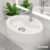 Cuba Pia de Apoio Sobrepor Oval 44×34 Branca Banheiro Lavabo Beltempo BT-2074