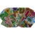 Kit para Bordar Quadro Tapeçaria (Tela Pintada à Mão + Lãs + Agulha + Manual de Pontos) 30cm x 50cm