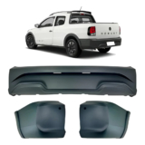 Kit Parachoque Traseiro Saveiro Robust 2024 2025 Com furo Sensor