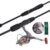 Kit De Pesca Completo Vara 1,65m Fibra Vidro E Molinete 4000+PE 100M
