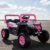 Jipe Carro Elétrico Infantil Rosa UTV 12V com Controle Som e Luz