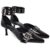 Sapato Feminino De Salto Detalhes Em Ilhós Preto Zaya 1312DB