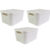 Kit Com 3 Cestos Caixa Organizadora Rattan Branca 15 Litros – Arqplast – Toy 25591