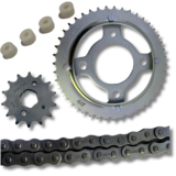 Kit Relação Transmissão CG 125 Fan 2005 2006 2007 2008 Titan 2000 2001 2002 2003 2004 Aço 1045