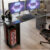 Mesa Gamer Escrivaninha Valorant para Computador PC Preta 114x54cm com Suporte CPU