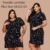 Vestido Feminino camisetão PRETO estampado confortável Camisão Plus size Curve Casual dia a dia