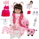 Boneca Bebê Reborn Girafinha Realista Em Silicone Original Pode Dar Banho Envio Imediato