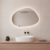 Espelho com Led Decorativo de Parede Sala Quarto Banheiro Hall Camarim 44x64cm Mod. Nuvem