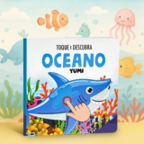 Livro Infantil Bebê – Toque e Sinta Animais Marinhos Livro Sensorial Texturas