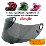 Viseira Capacete Fokker / Mx5 Antirrisco Injetada 2.2mm Polivisor