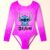 Maiô Infantil Menina Juvenil Manga Longa Proteção Solar UV50+ Roupa de Praia Banho Natação Estampado Desenhos Infantis