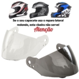 Kit Viseiras Polivisor Para Capacete Mixs Gladiator Neo / Mixs Mix2 Carbon (Cristal e Fumê)