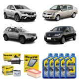 Kit Troca De Óleo Renault Sandero Clio Logan 1.6 15w40 Ipiranga Semisintetico Revisão Original