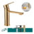 Torneira de Lavabo Banheiro Dourado Luxo Metal Moderna 1/2 Cuba Fosco Inox Yesop