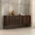 Buffet Ripado 170 cm Decorativo Porta de Correr Madeira Imbuia Adamo