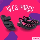 Kit 2 Pares Chinelo Nuvem Infantil Menina & Sandália Aranha Tratorada Feminina Promoção Black Friday