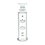 Torre de Tomada de Embutir com USB Multiplug Tomada de Bancada Torre de Tomada USB 20 Amperes