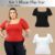 Kit 3 Blusas Plus Size Gola Quadrada Feminina Verão Basica Ribana Forro Dia a Dia Veste 44 ao 54 Moda Plus Elegante