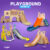 Playground Infantil Brinquedo Kids Multifunções com Escorregador Basquete Balanço Luneta