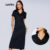 Lovito Vestido Midi Polo Manga Curta Liso Feminino LB460BRL489