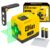 Nível A Laser 3v Com 2 Linhas Verdes Cruzadas Alta Precisão The Black Tools