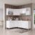 Cozinha Modulada Completa Fidelitá Viena 6 Peças 340cm 12 Portas 3 Gavetas Com Tampo Branco