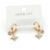Brinco De Argola Com Estrela Zircônia Banhado Ouro 18K Dourado Estilo Moderno Elegante