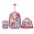 Kit Mochila de Rodinhas Princesas Escolar Infantil Menina Disney