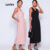 Lovito Vestido Longo Casual Liso com Bolso e com Botões Frontais Feminino LB811BRL841