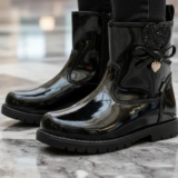 Bota Infantil Ortopasso Love Menina Verniz Feminino Feminina Blogueirinha Blogueira Coturno Inverno