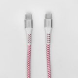 Cabo USB-C para USB-C Branco | Elite Cable Coca-Cola