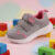 Tênis Infantil Menina Casual Confortável Cinza Rosa