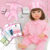 Boneca Bebê Reborn Silicone Realista Menina Com Kit e Roupinha Pode dar Banho