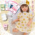 Boneca Bebê Reborn Silicone Realista Menina Vestido Dourado Original Pode dar Banho