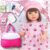 Bebê Reborn Realista Silicone Boneca Vestido e Bolsa de Maternidade