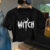 Blusa Cropped Oversized Tshirt Feminina Witch Bruxa Gotico Punk Aesthetic Retro Pop Dark Lua Moon