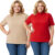 Kit 2 Blusa Feminina Plus Size Gola Alta Canelada Dia A Dia – Manga Curta Tamanhos Grandes G1 G2 G3