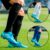 1 Par Meião de Futebol Profissional Tecido Grosso Esportivo Cano Alto Longo Jogador Adulto Esportes Treino