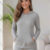 Blusa Feminina Tricot Premium Manga Longa com Capuz e Bolso Frontal Tendência Fashion
