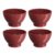 Kit com 4 Cumbucas 750ml (cada) Vermelho Dust Coza Brinox – 10510/0465