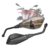Par Retrovisor Modelo Kawasaki Z400 Haste Longa Rosca Honda