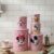 Kit de Potes 5 Peças Personagens Mickey e Minnie Plástico Mantimentos Cozinha Organização Cozinha