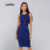 Lovito Vestido Casual Lápis para Mulheres LB676BRL706
