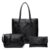 Kit 2 Bolsas Feminina Monique Sacola Transversal de Ombro Tiracolo + Carteira Lançamento Preto